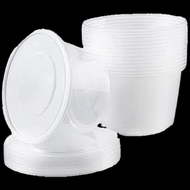 MARYYA Disposable Round Food Containers with Lids