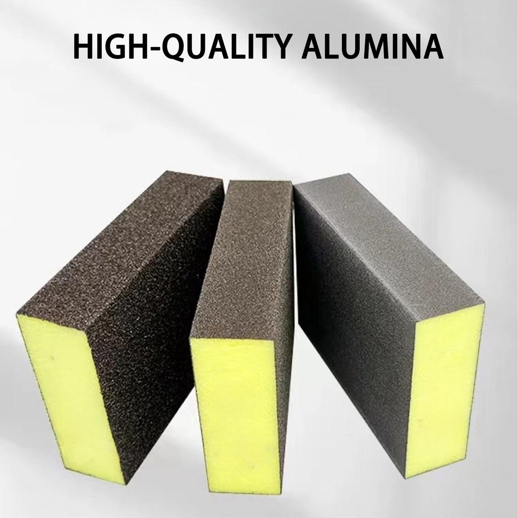 Reusable 4 Side Sanding Block 6Pcs Multiple Surfaces Grit Sander Sponge for Wood Polish Rust Removal Crafting