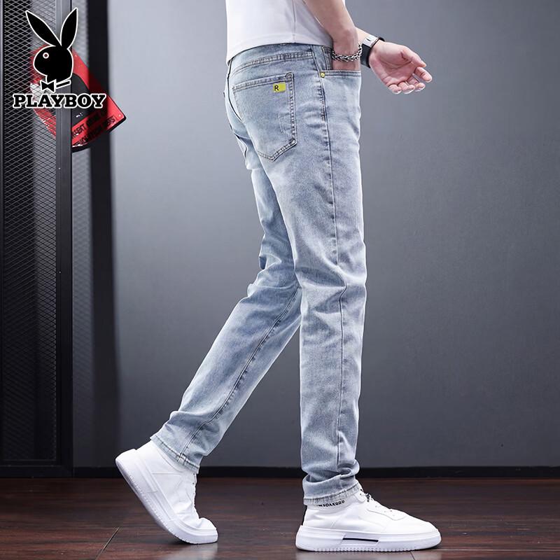 PLAYBOY Men s Slim Fit Cooling Stretch Denim Jeans 34