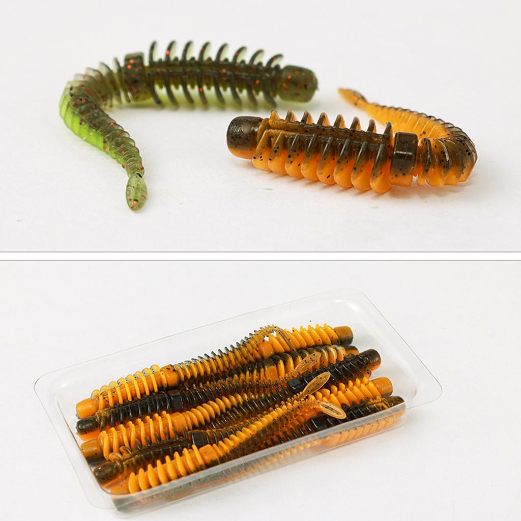 10pcs Soft Lure Worm Artificial Baits Wobblers 8.5/7.5/6.5cm Topwater Floating Fishing Lure for Trout Fishing Swimbait