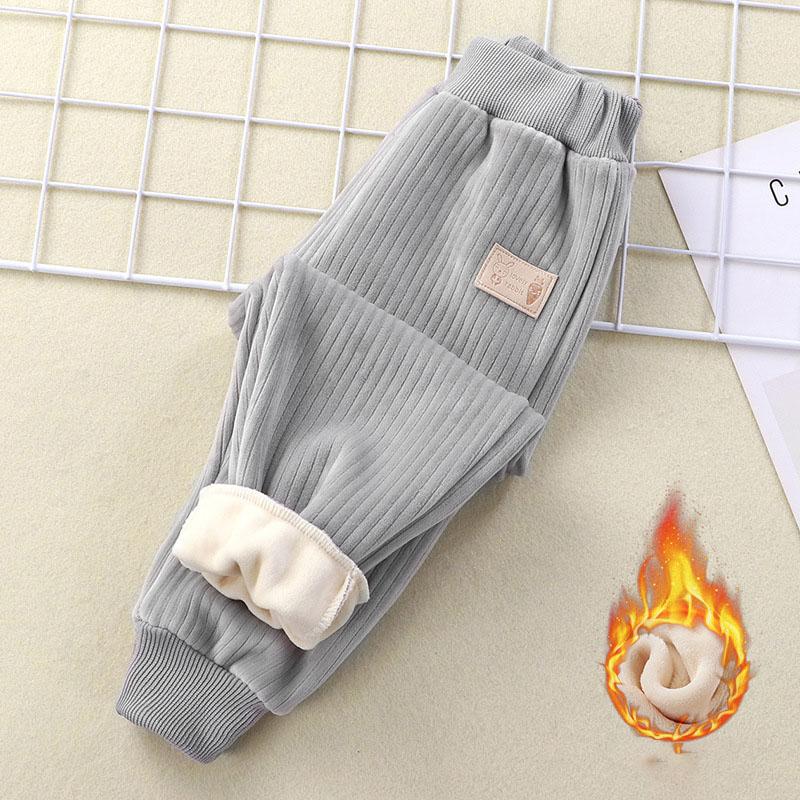 Kinderhosen Winter Baby Sweatpants Verdicken Cord Jungen Freizeithosen Mädchen Warme Sporthosen Kleinkinder Locker Lange Hosen 1-8 Jahre