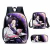 New Cartoon Super Moon Blade Three Piece Backpack Set for Primary and Secondary School Students