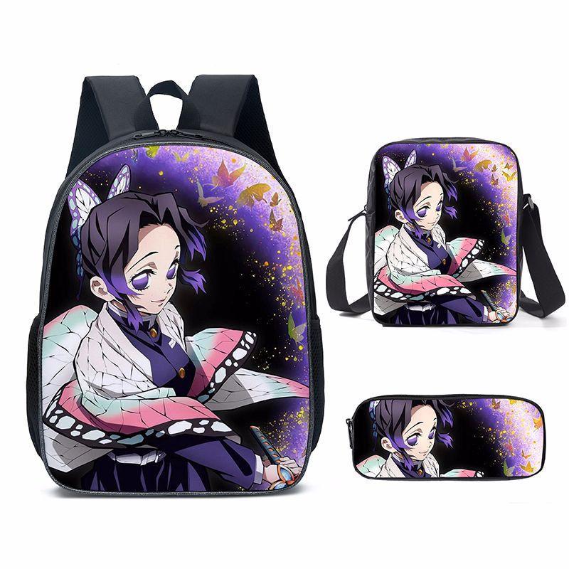 New Cartoon Super Moon Blade Three Piece Backpack Set for Primary and Secondary School Students