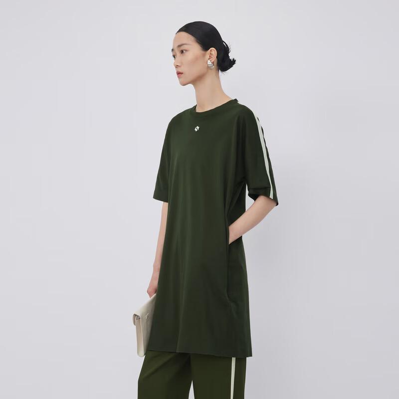 

LESS 2023 Autumn Round Neck Short Sleeve Straight Dress M