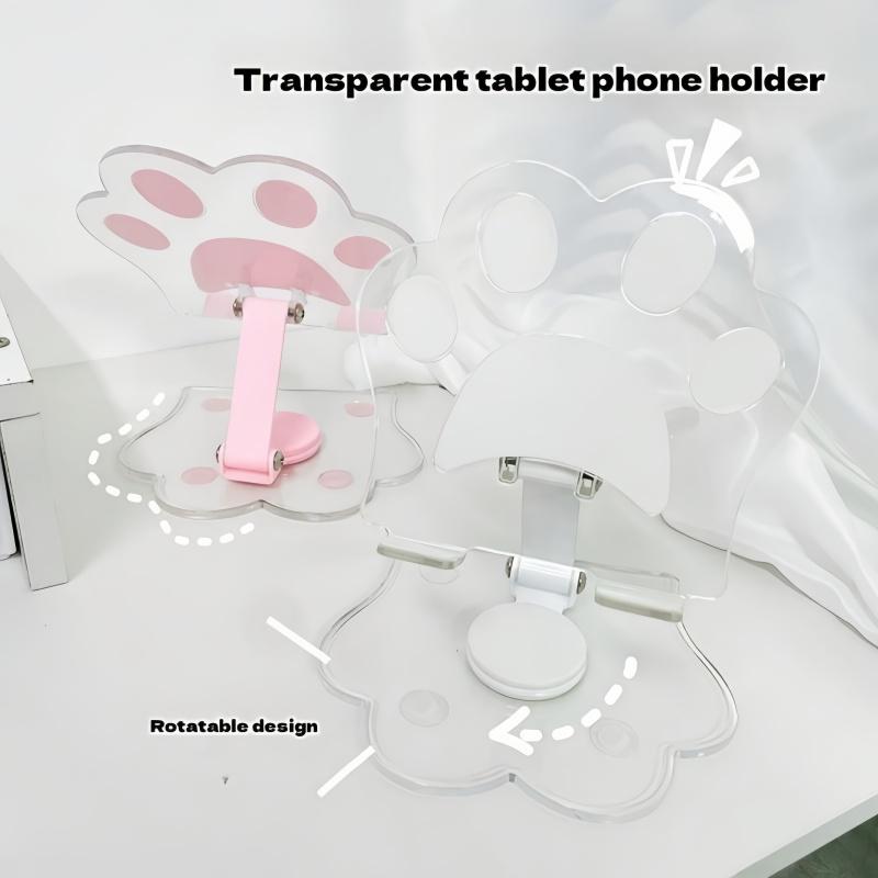 1 Piece Set of Cute Cat Paw Phone Holder Acrylic Universal Stand Desktop Lifting Lazy Stand, Perfect for Exercise
