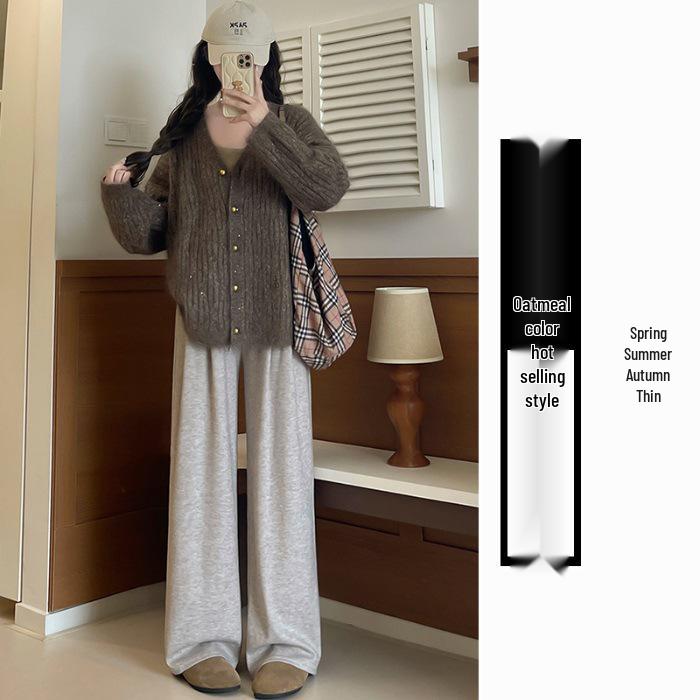 

Plus Size M-6XL High Waist Autumn Loose Fit Wide Leg Pants for Women L