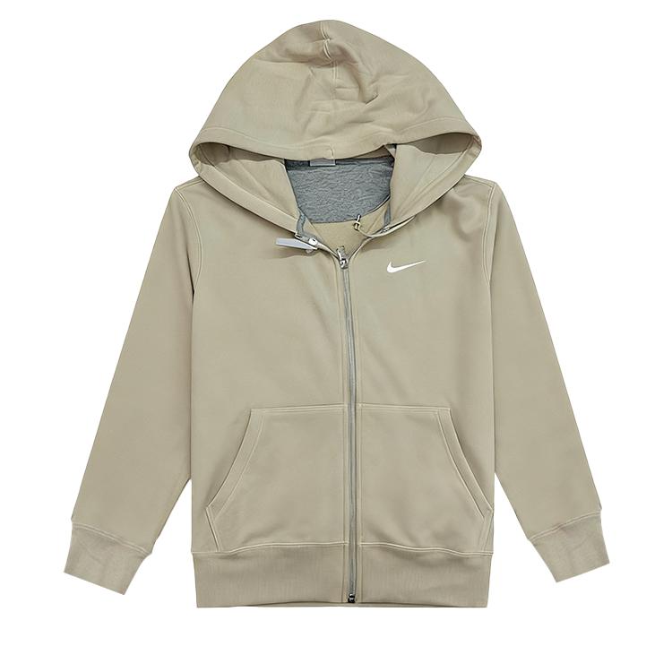 Nike Solid Color Hooded Zip-Up Long Sleeve Jacket Men jackets 521574-206