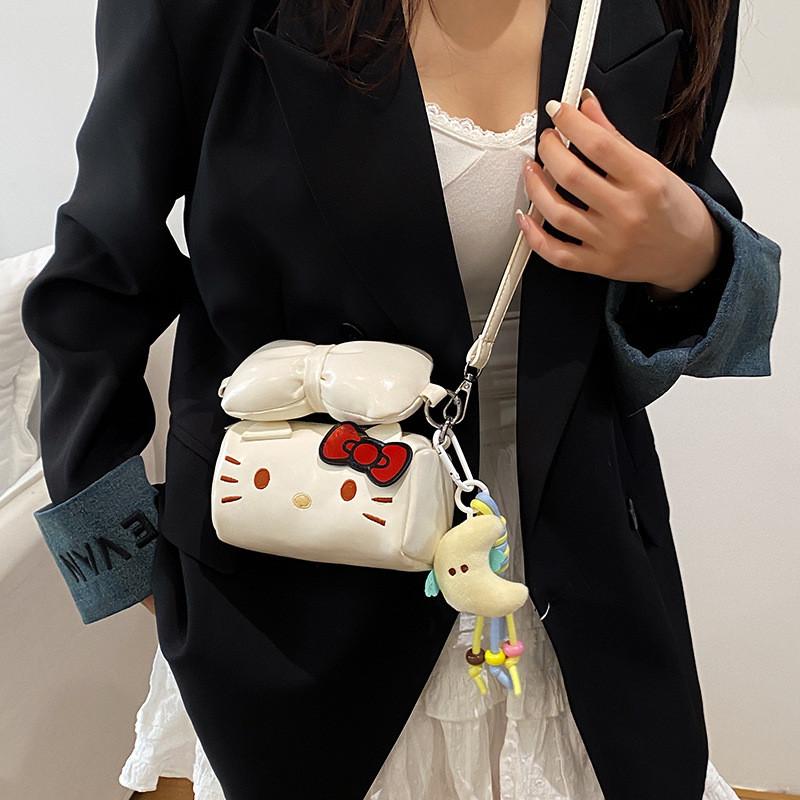 Hello Kitty Cartoon Mini Mädchen Umhängetasche Aus Wasserdichtem PU-Material Für Den Täglichen Gebrauch