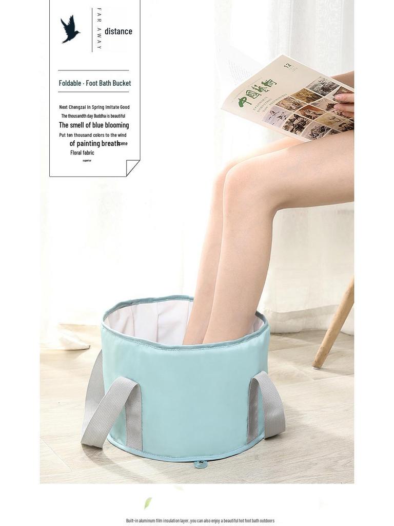 Portable Three-Dimensional Folding Foot Bath: Heat-Preserving, Tip-Resistant, Multifunctional Foot Soak Bucket for Travel and Home Use.