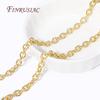 4.7MMX6MM 18K Gold Plated Metal Textured Cable O Shape Chain For Making Jewelry,High Quality Spool Chains DIY Jewelry Findings