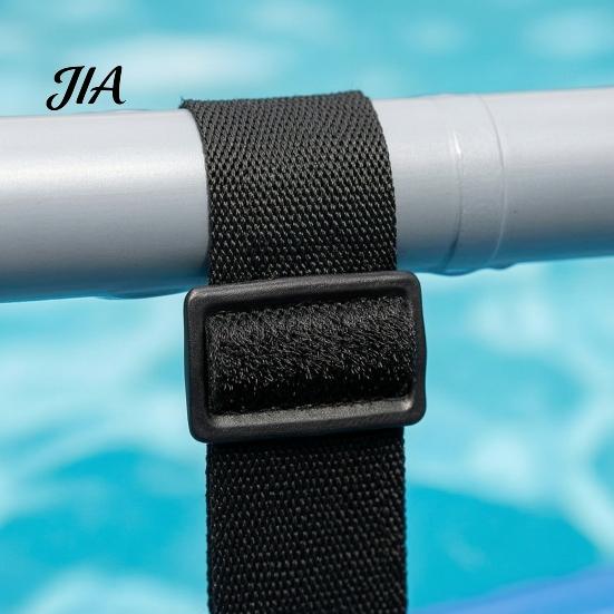 Wiederverwendbare Klettbänder 6 Stück Solar-Poolabdeckungsbänder, Verstellbares Nylon zur Aufbewahrung für Abdeckungen von oberirdischen Rahmenpools, Halten Decken vom