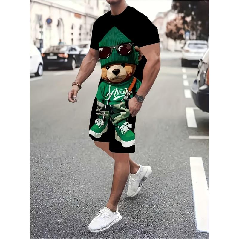 Men s casual sportswear crew neck suit S