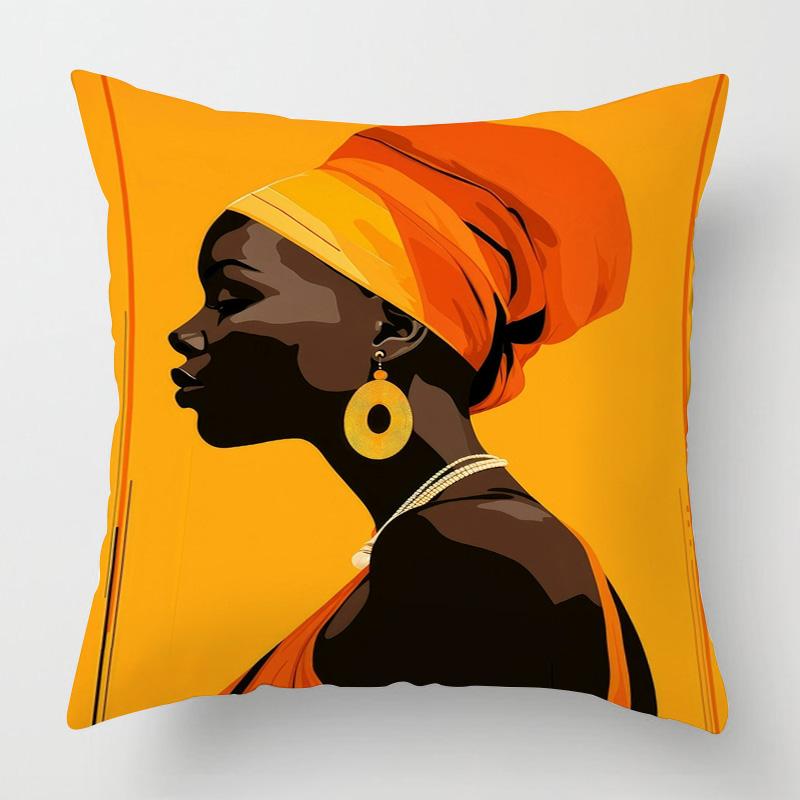 Vintage Figure Illustration Pillow Cover 45x 45cm  Bedroom Sofa Decorative Cushion Cover Four Seasons Universal Variety Optional