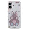 Colorful Stars & Rabbit Gold Foil Polka Dot Case for iPhone 17, 16 Pro Max, 15, 14