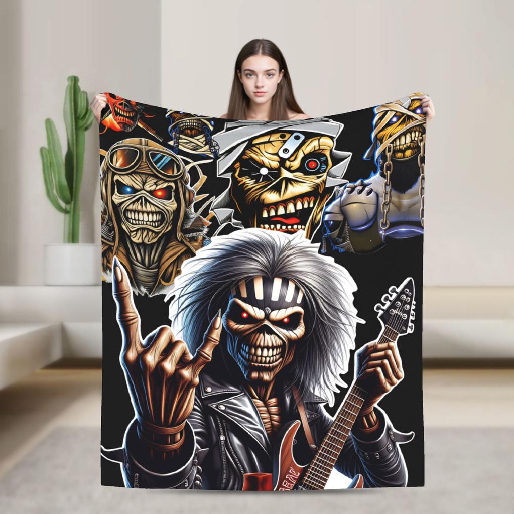 Band I-Iron M-Maidens Tour 2025  Blanket  Travel Flannel Throw Blanket For Living Room Warm Soft Quality Bedspread Gift Idea
