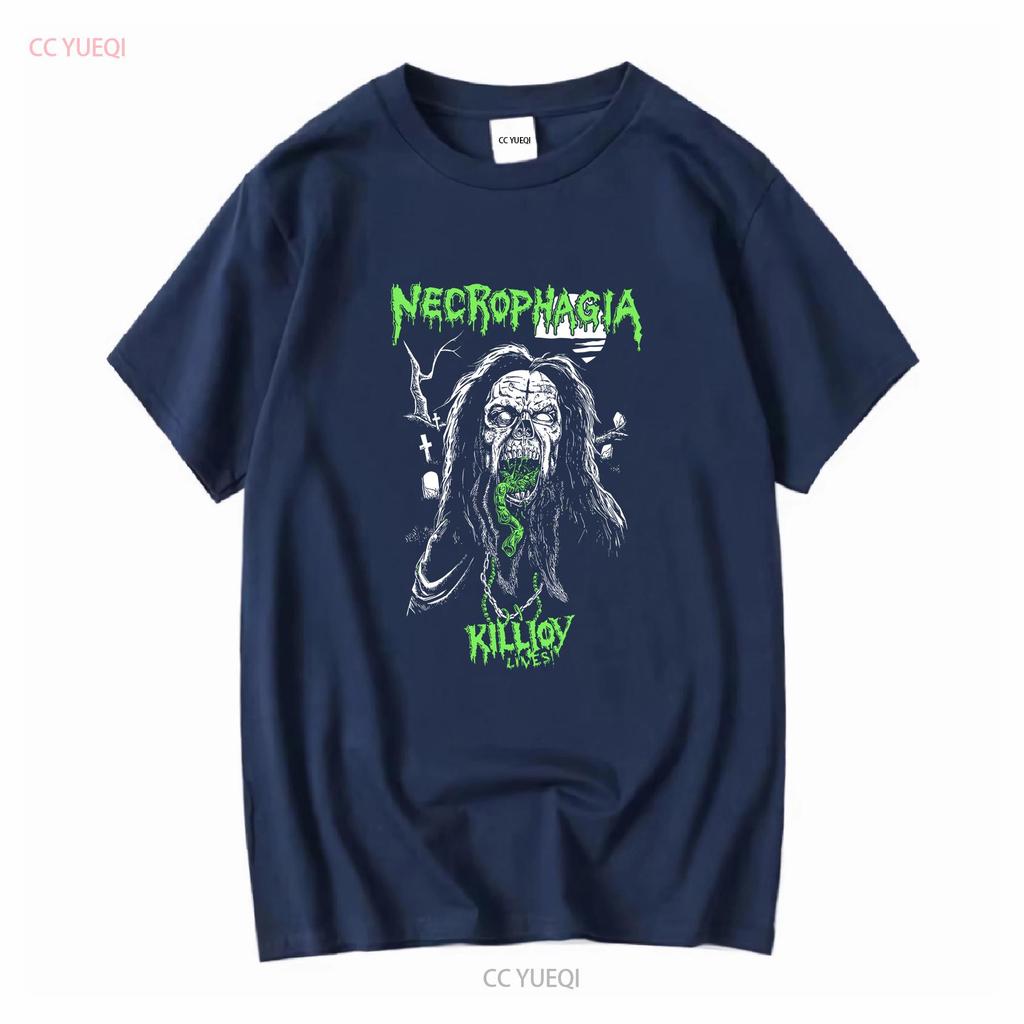 Necrophagia Band Lives T Shirt Classic Black S 5XL QE127 vintage Washed Comfortable Slightly Versatile Soft fashion homme