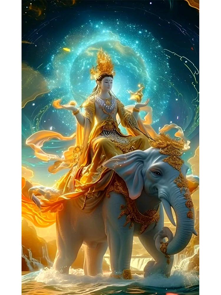 

Религиозная алмазная живопись 5DDIY крест вышитая статуя Будды слон полная круглая квадратная алмазная мозаика украшение для дома Full Round 20x40CM