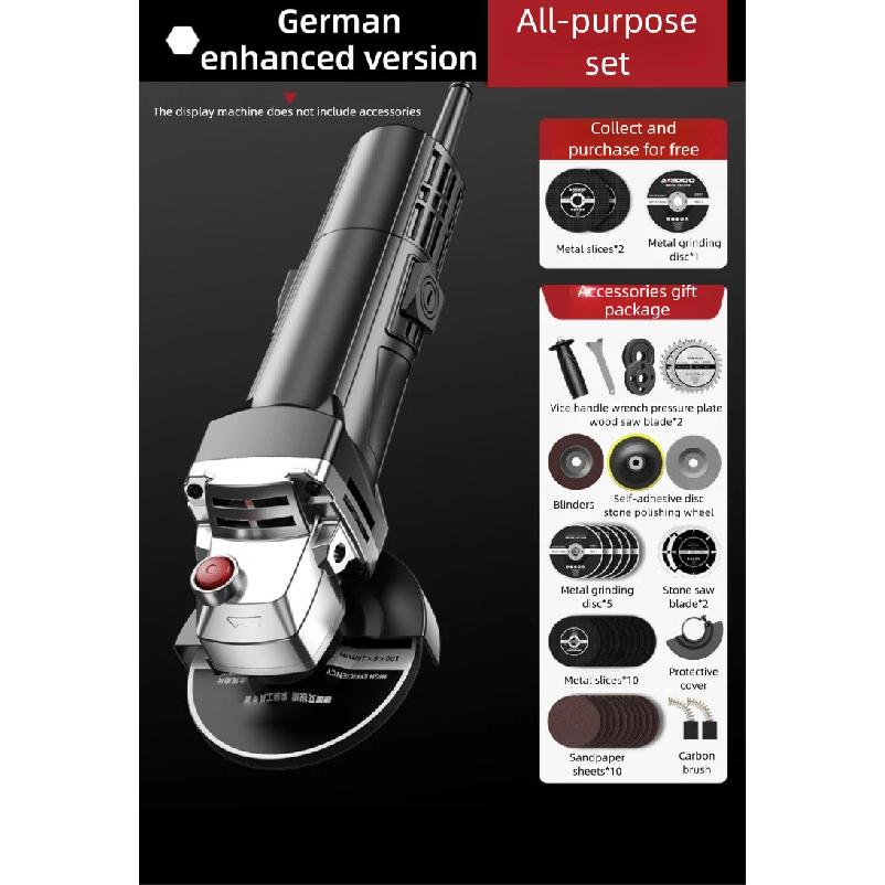 Pure Copper Motor Angle Grinder Polishing Machine Multifunctional Small Polishing Cutting Machine Hand Grinding Wheel Household
