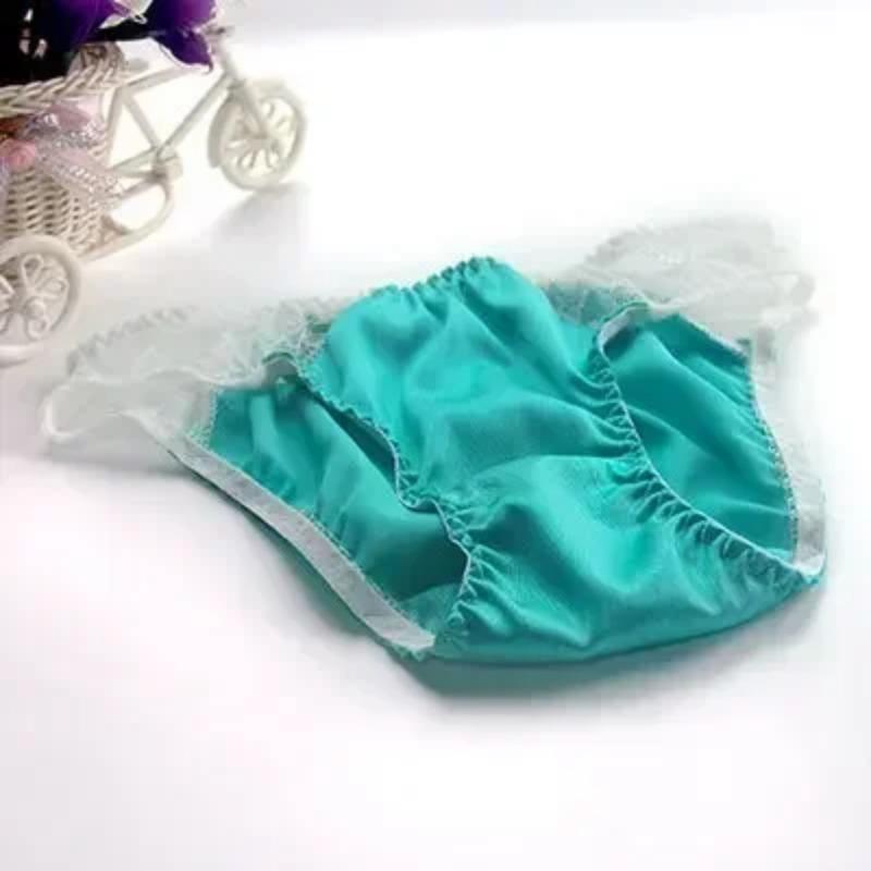 100% Mulberry Silk Sexy Silk Lace Underwear Breathable Low Waist Comfortable Antibacterial Briefs Lingerie Femme  Panties