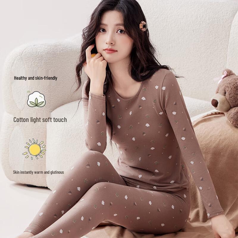 Xueqieman Women's Thin Thermal Underwear Set