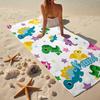 Personalisierbares Ultra-Weiches Strandtuch mit Dinosaurier-Thema, Ideal für Pool - Camping, Tauchen - Perfekter Reisebegleiter, Lebendiges Strandtuch.