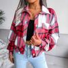 Autumn and Winter Plaid Lantern Long Sleeve Tweed Jacket