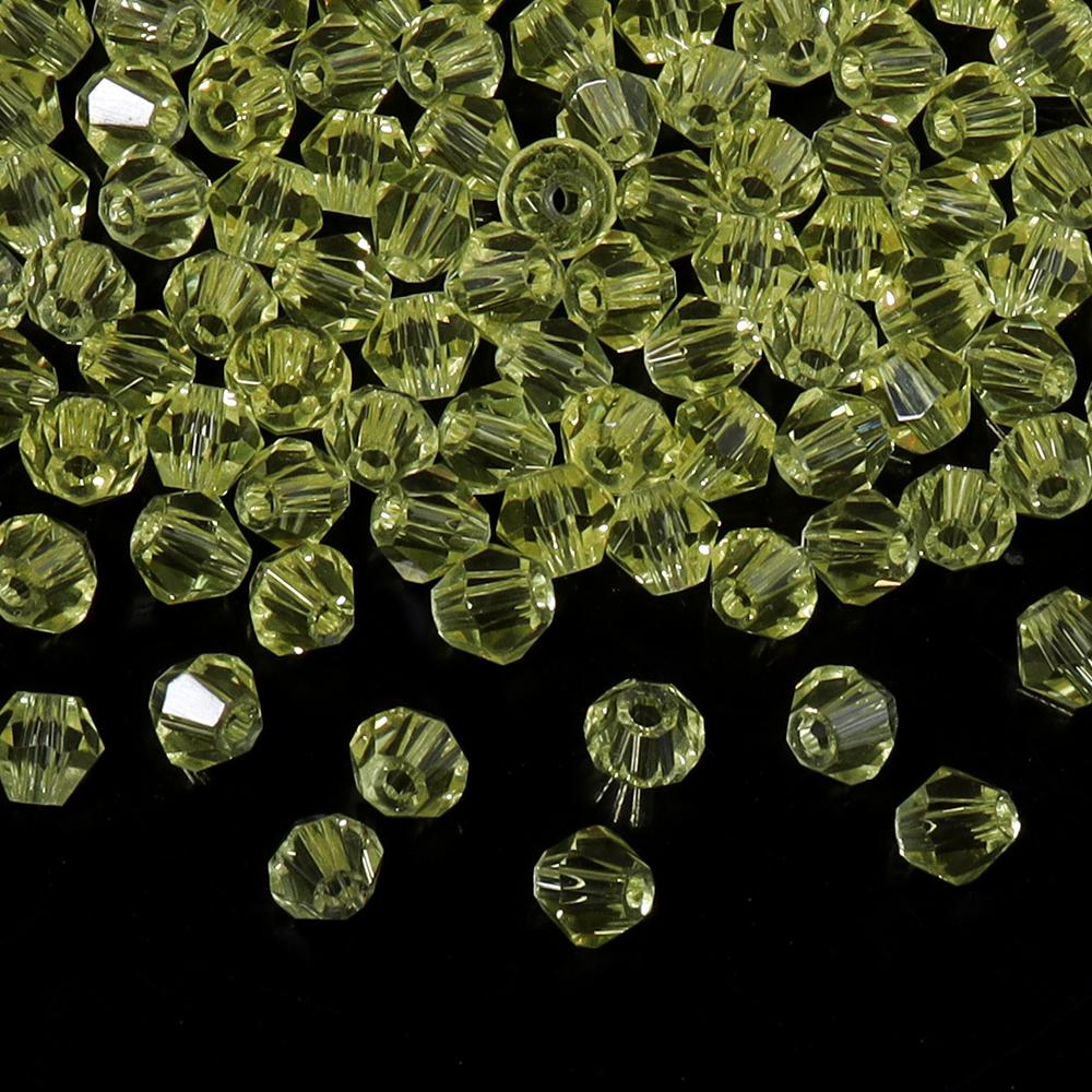 200pcs/lot 4mm Colorful Glass Crystal Beads Bicone Beads Loose Spacer Beads For Jewelry Making DIY Bracelet Necklace Accessories