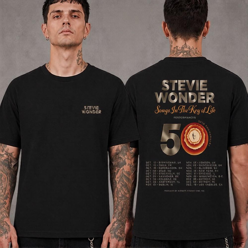 Stevie Wonder 50th Anniversary Song In The Key Of Life Merch Two Sided T-Shirt Unisex T-Shirt