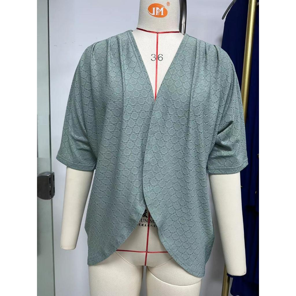Spring Summer New Solid Color 3/4 Sleeve Knit Cardigan Jacket Lightweight Air Conditioner Cardigan for Women Leisure Leisure Trade