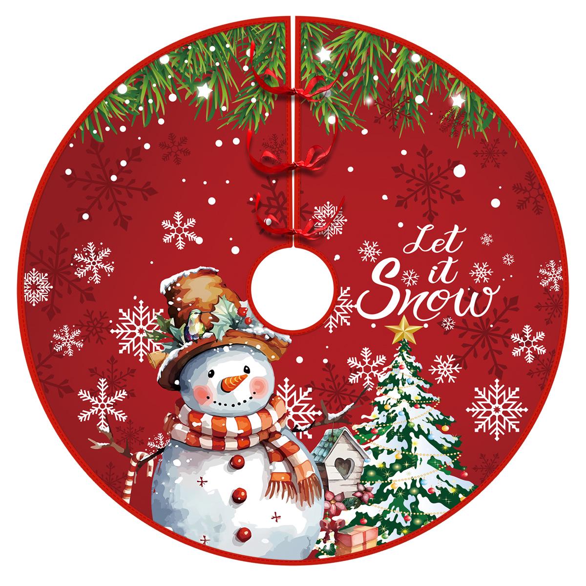 

Юбка для елки со снеговиком и лосем – украшение и орнамент для праздничной вечеринки 76cm with edging