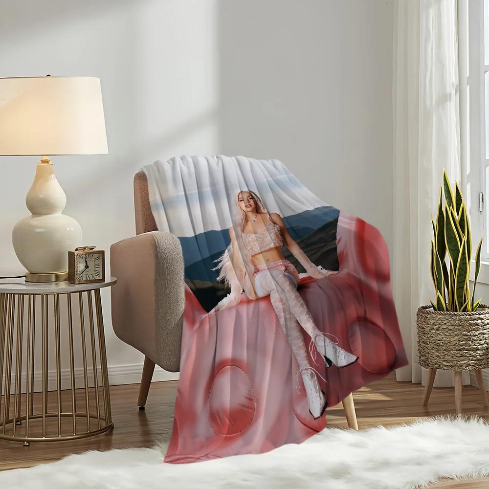 Singer Warm Soft Plush Nap Blankets Sofa k-Kenia for Living Room p-pink Office Bedroom Home A-aura Travel Kid Gift Os Flannel