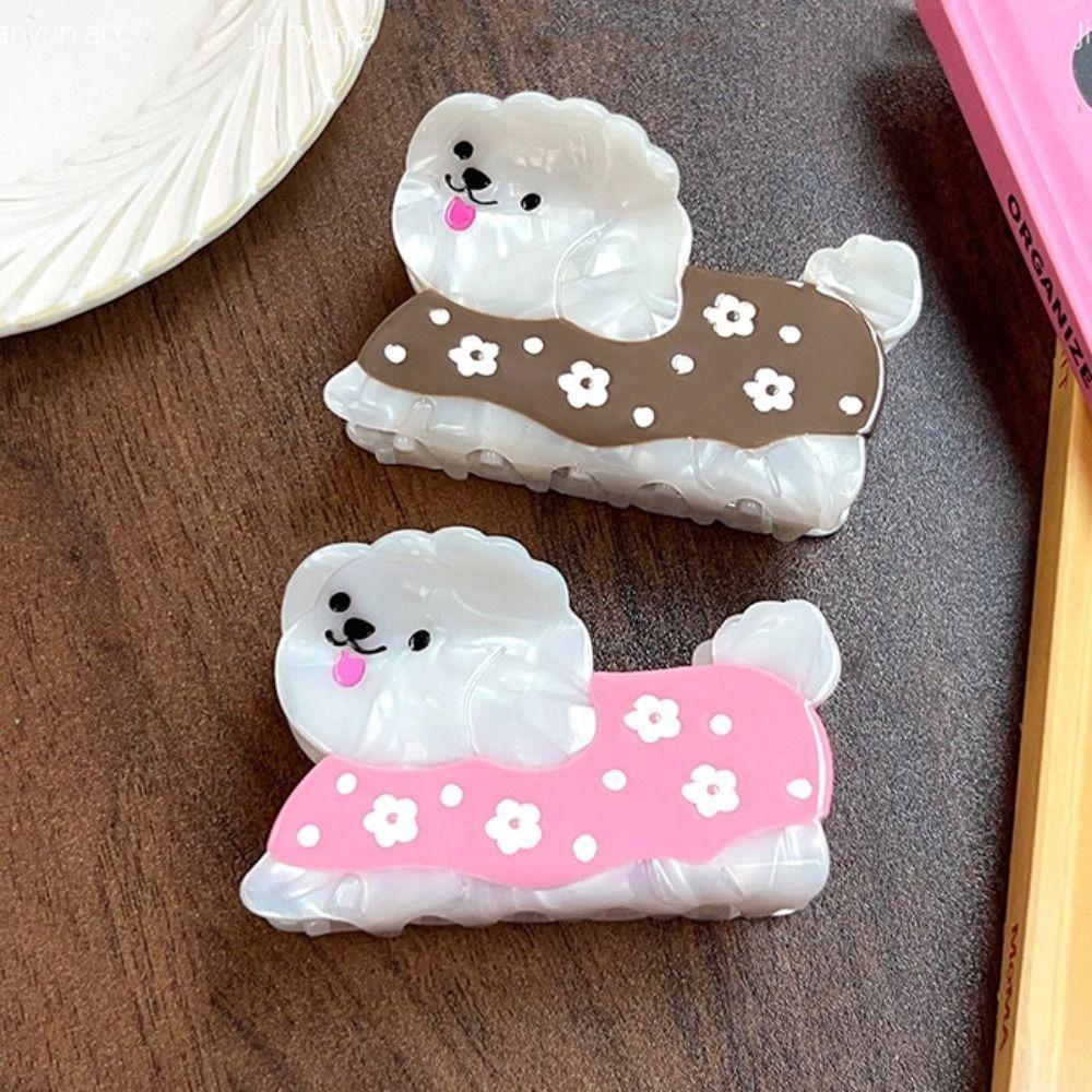 Acetic Acid Cute Puppy Acetic AcidHair Claw Flower Cartoon Hair Clip Animal Shark Clip  Girls