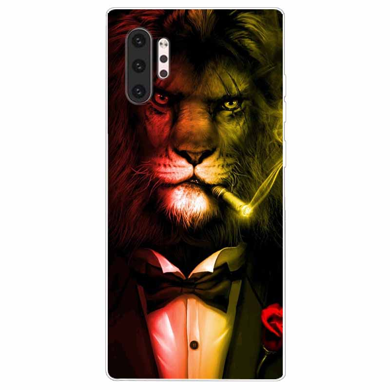 Phone Case For Samsung Note 10 Pro Plus Cover Note10 Silicone Soft Painted Wolf Coque for Samsung Galaxy Note 10 Lite TPU Bumper
