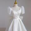 2026 French Light Wedding Dress: Elegant, Floor-Length Bridal Gown for Photography, Travel, Reception, or Ceremony