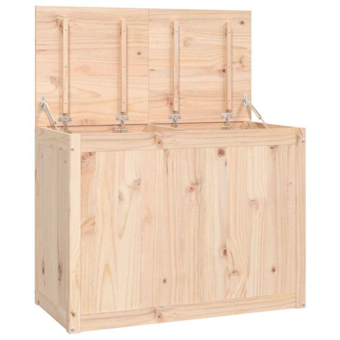 VidaXL Boîte à linge 88,5x44x66 cm Bois massif de pin 823569