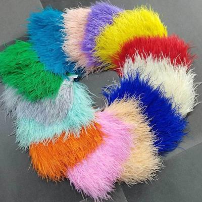Plume 1 Mètre Ruban Frange Plumes d'Autruche Naturelles Largeur 8-10cm Décoration Couture Plumes Ruban Ourlet Tissu d'Habillement
