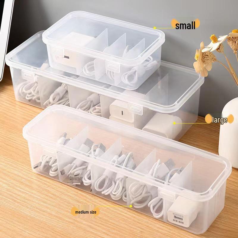 Desktop Dustproof Cable Management & Charging Organizer Box