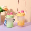 600ML Gradient Plastic Water Bottles Portable Large Capacity Women Straw Cup Double Drinking Sport Water Pot For Students Girls