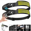USB Rechargeable COB LED Induction Headlamp With 1200mAh Built-in Battery Head Flashlight Outdoor Camping Fishing Head Lantern