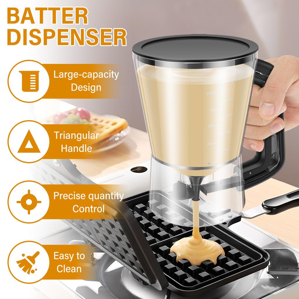 Teigseparator Pfannkuchenteigspender Halterung Keks Kuchen Waffeln Teig Trichter Gebäckteig Spender Backform Küchenwerkzeug