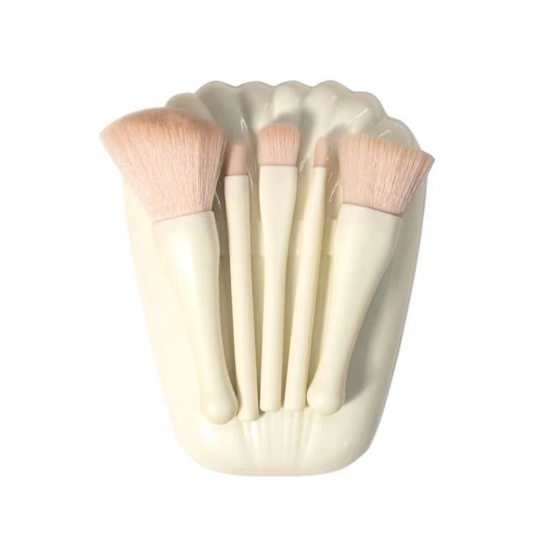 5-teiliges Make-up-Pinsel-Set, Schattenbox und Spiegel, Foundation-Pinsel, Blending-Pulver, Augen-Make-up-Pinsel, Damen-Kosmetik-Beauty-Tool