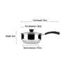 ZISIZ 18cm Stainless Steel Soup & Noodle Pot with Lid (Set of 2)