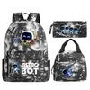 Game Astro bot peripheral printing fashion primary and secondary school students schoolbag three-piece set multi-function large capacity