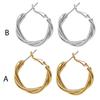 Hoop Earrings Women Fashion Plating Alloy Golden Silver Round Ear Stud Party Jewelry Gift