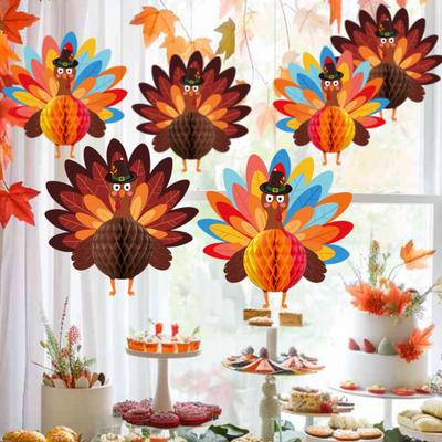 Den díkůvzdání Krůta Voštinová Ozdoba Závěsná Papírová Krůta Voštinová Dekorace pro Den díkůvzdání