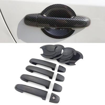 For Toyota Camry XV50 2012-2017 Carbon Fiber Color Exterior Door Handle Cover Door Bowl Cap Anti Scratch Protector Decor