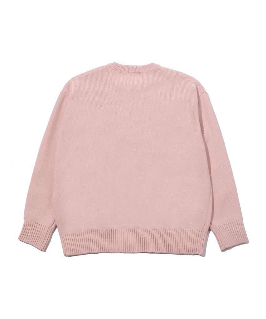 BEENTRILL NEWYORK Hashtag Basic Round Oversized Knit (Light Pink)