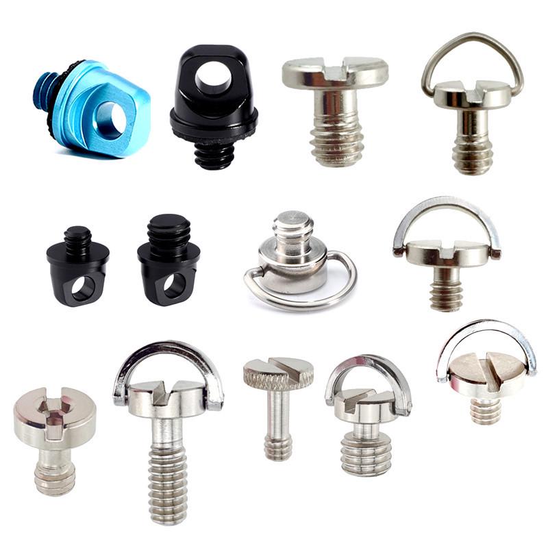 1/4" Camera Tripod Quick Release Pan Head Screw with C-Ring for Photography Equipment