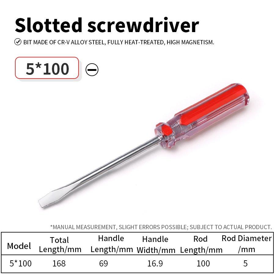 1PC Screwdriver Transparent Head Mini Small Portable Radish Head Handle With Flat Head Slotted Phillips Cross Repair Hand Tool