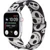 Adjustable Elastic Wristband Bracelet Stretchy Nylon Band Stylish Art Design Loop Strap Compatible with Apple Watch Series 10 9 8 7 6 5 4 3 2 1 SE